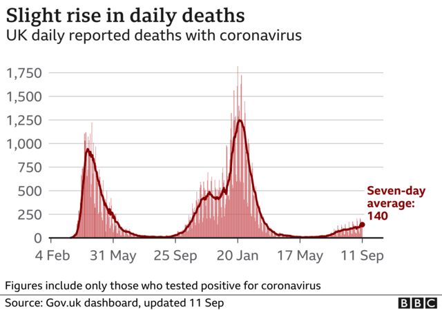 Slight rise in Covid-related deaths