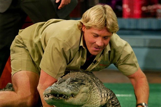 Steve Irwin - nhà động vật học nổi tiếng thế giới một thời.