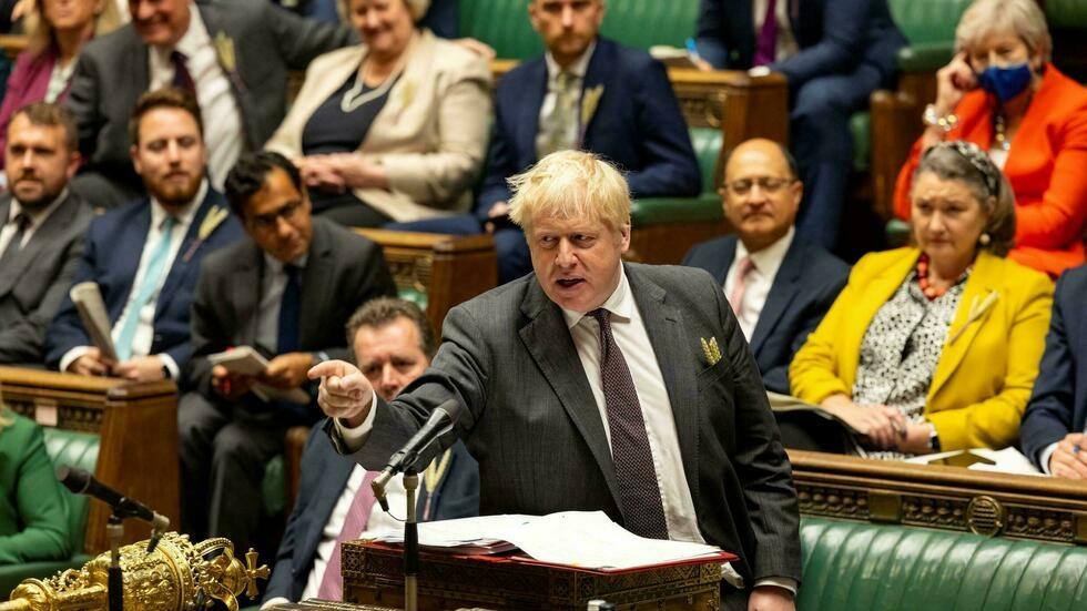 Thủ tướng Boris Johnson phát biểu trước Nghị Viện Anh tại Luân Đôn ngày 15/09/2021.