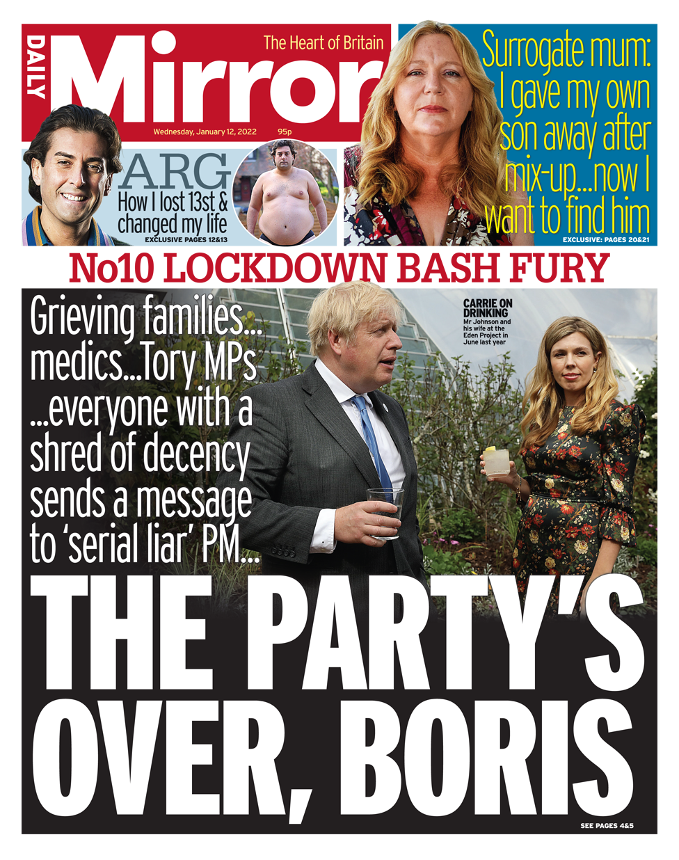 Daily Mirror front page