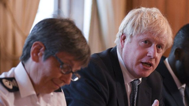 Thủ tướng Boris Johnson và Cảnh sát trưởng MPS là Cressida Dick hồi năm 2019.