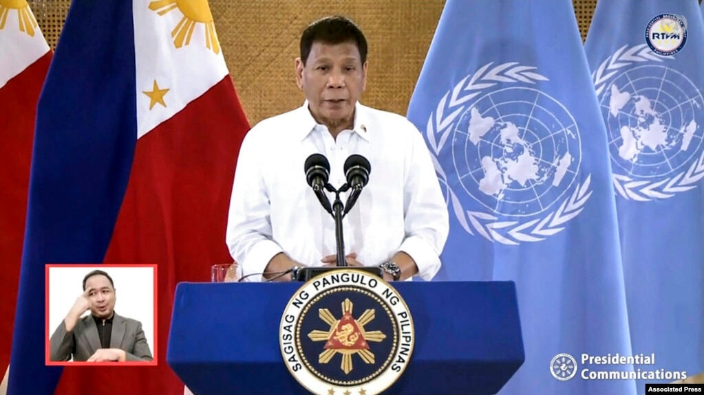 Tổng thống Philippines Rodrigo Duterte. 